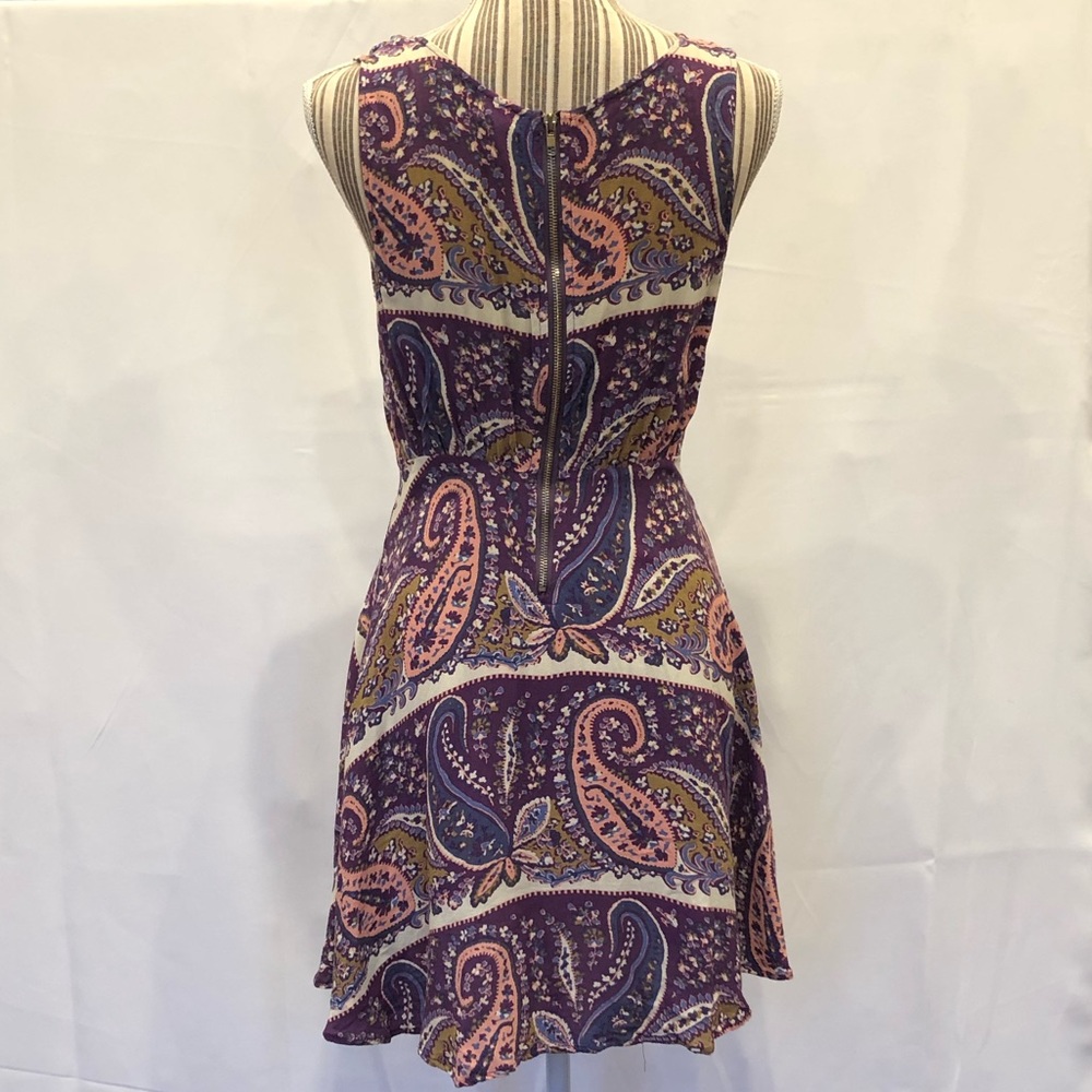 Free People paisley print summer dress size 4 - Picture 2 of 5